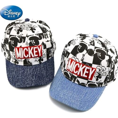 Disney New Spiderman Mickey Mouse Kids Hats Children Embroidery Cotton Baseball Cap Baby Boy Girl Hip Hop Cosplay Sun Snapback