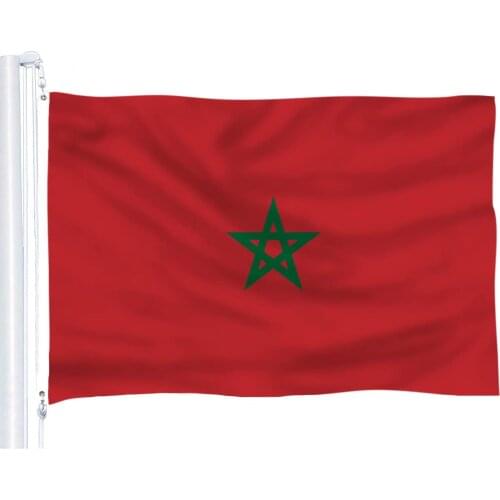 90x150cm Morocco Flag 3x5 Ft Thicker Polyester The Moroccan National Banner with Brass Grommets