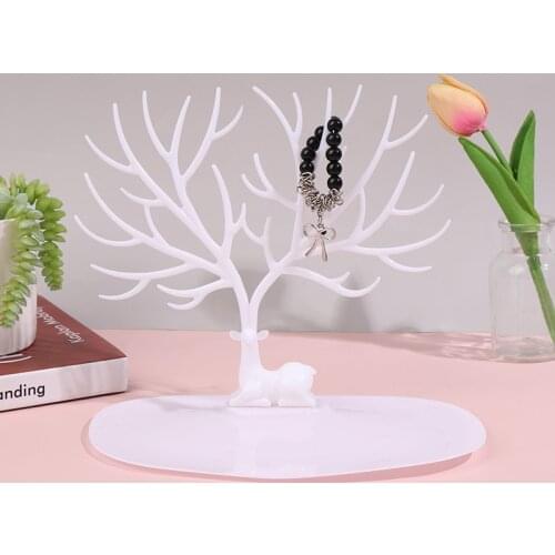 Hot Black White Pink Rose Red Deer Earrings Necklace Ring Pendant Bracelet Jewelry Cases&Display Stand Tray Tree Storage jewelry