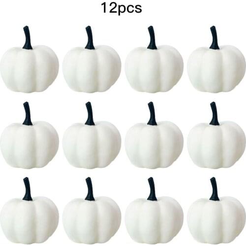 Artificial Pumpkins Foam Pumpkins With Black Handle For Thanksgiving Halloween Decoration Fall For Home Farmhouse Harvest