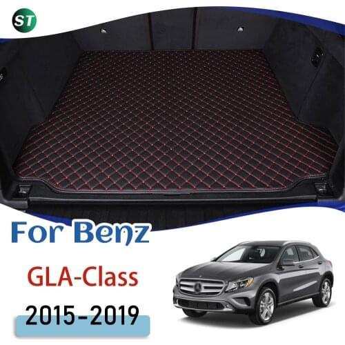 For Mercedes-Benz GLA Class 2015-2019 Leather Car Trunk Mat Trunk Boot Mat Liner Pad Cargo pad Carpet Tail Car ccessories