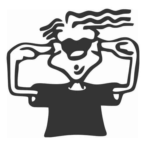 Little Boy With Ears Fluttering In The Wind Vinyl Car Stickers For Car Rear Windshield Decoration Modern Detachable FA171