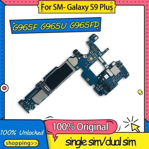 100% Original Unlocked Logic Board For Samsung Galaxy S9 Plus G965F G965U G965FD Motherboard With Android System Mainboard