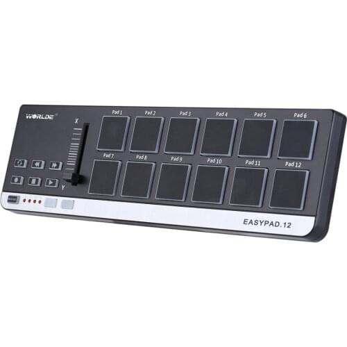 Worlde midi controller EasyPad.12 Portable Mini USB 12 Drum Pad midi keyboard piano keyboard синтезатор midi клавиатура