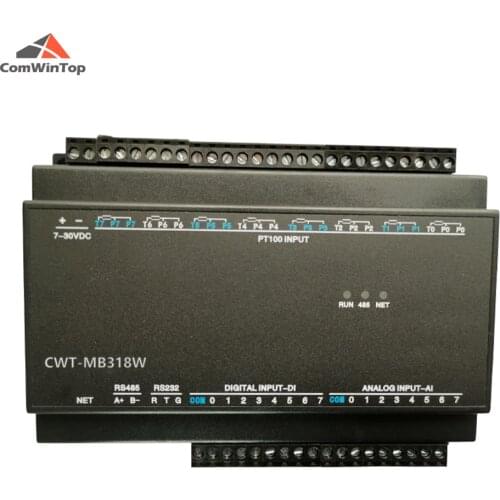 CWT-MB318W 8PT+8AI+8DI RS485 RS232 Ethernet Modbus Rtu Tcp Io Acquisition Module