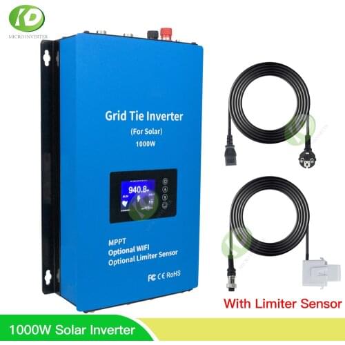 1000W MPPT Solar Inverter With Limiter Sensor 30V 36V On Grid Tie Inversor Invert Pure Sine Wave 110V 220V For 300W 350W PV