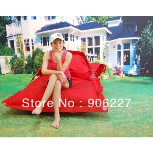The original !! outdoor & indoor belts buckle up bean bag , buggles up beanbag chair in red - free shipping