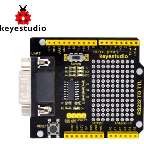 Keyestudio RS232 to TTL Conversion Shield Board For Arduino UNOR3 Compatible with RS232 Interface