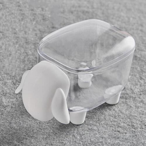 Nordic Style Clear Storage Box Organizer With Lid Sheep/Elephant F/bar KTV