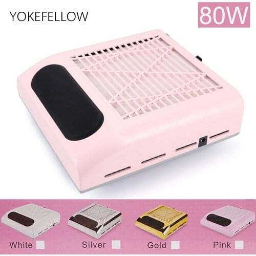 80W Nail Dust Collector for Vacuum Cleaner for Manicures Hood Suction Dust Cleaner Fan For Manicure Nail Tool Dust Collector