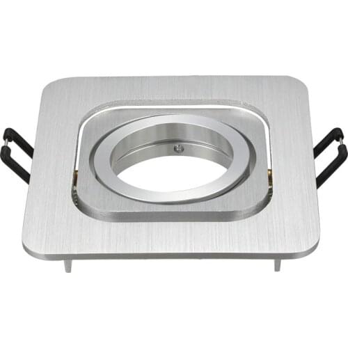 Adjustable Square MR16 GU10 LED Light Ceiling Spotlight Fixture Base Socket Down Light Housing