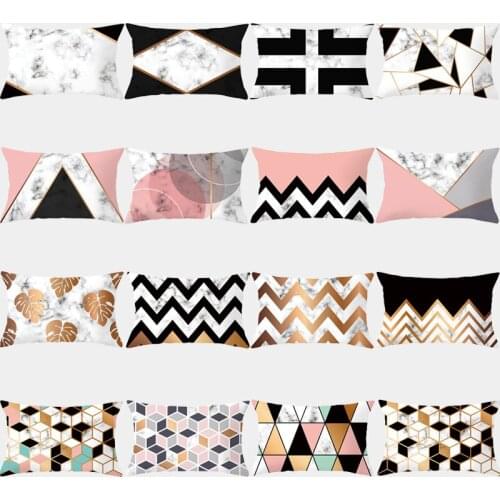 Pink Geometric Cushion Cover 30x50 Peach Skin Marble Sofa Cushions Decorative Throw Pillows Cover Home Decoration Pillow Cases