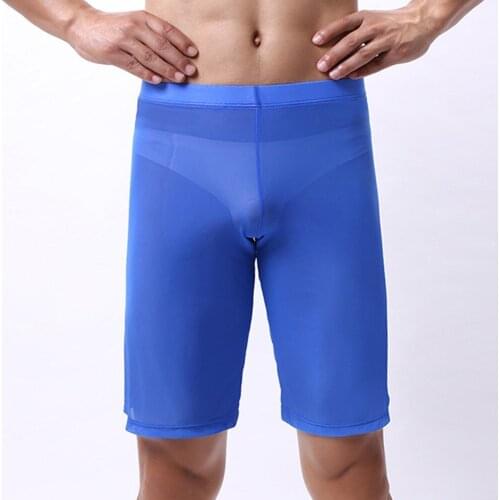 Mesh Mens Boxer Shorts See Through Lingerie Sports Mens Underpants Boxers Trunks Panties Sexy Intimate Underwear