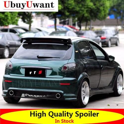 UbuyUwant For Peugeot 206 RC 2006 2007 2008 2009 Spoiler ABS Plastic Rear Roof Spoiler Wing Trunk Lip Boot Cover Car Styling