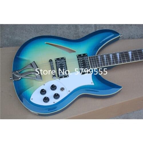 2020High quality 12String Electric Guitar, Ricken 360 Electric Guitar,Blue Burst body with Rosewood fingerboard,free shi