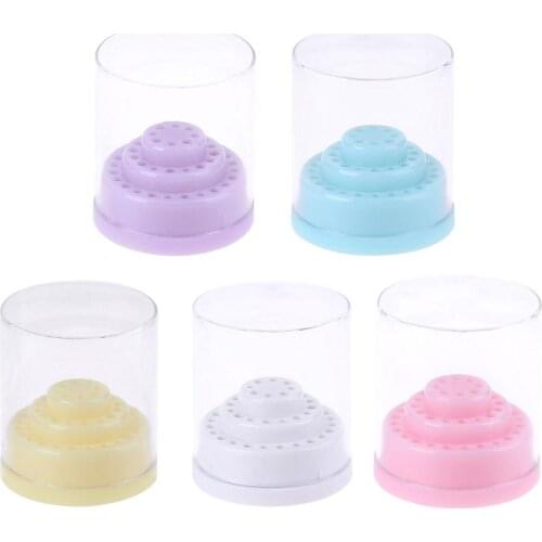 1 Set 48 Holes Nail Drill Bits Holder Stand Display tool Drill Bit Organizer Box Container Manicure Tool Support Dropshipping