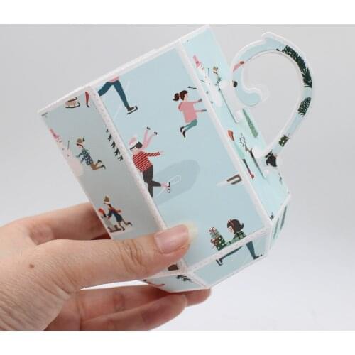 KSCRAFT 3D Coffee Mug Metal Cutting Dies Stencils for DIY Scrapbooking Decorative Embossing DIY Paper Cards