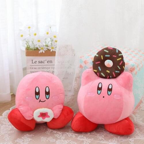 45Cm/Pcs Kawaii Kirby Plushie Sanrio Plush Donuts Kirby Anime Cartoon Cute Dolls Anime Plush Toys For Girls Birthday Gift