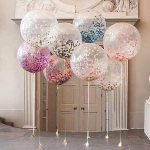 5pcs Large Confetti Balloon Multicolor Latex Balloons Birthday Party Romantic Wedding Decoration Party Supplies 36inch