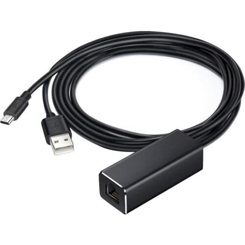 Micro USB To RJ45 Ethernet Adapter TV Stick Network Converter Compatible For Fire TV/Chromecast