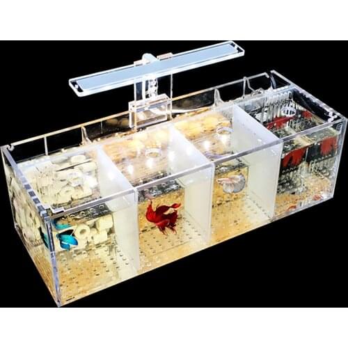 Acrylic Fish Tank Isolation Box Aquarium Breeding House Filter Box For Fish Guppies Betta Fish Hatchery Incubator Breeding Boxes