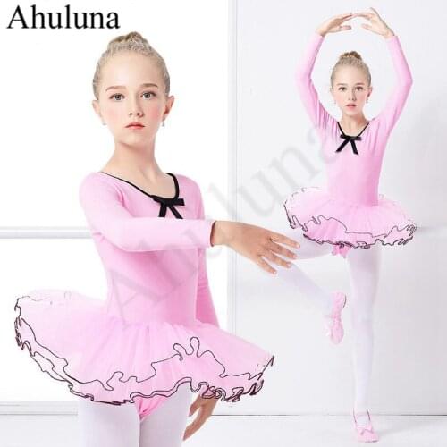 Ballet Clothes For Girls Pink Tutu Dress Dance Costumes Soft Tulle Skirted Ballet Dancing Clothes Leotards D031