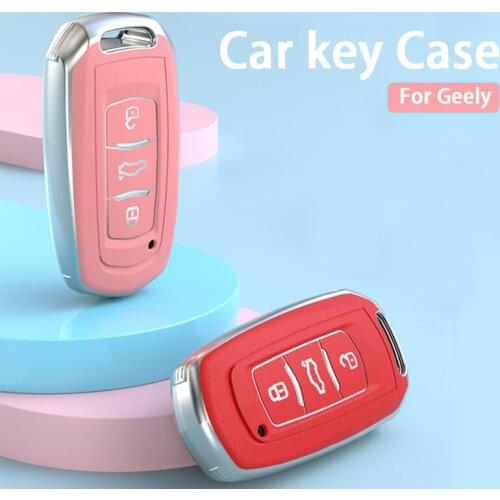 TPU Car Remote Key Case Key Protection Shell For Geely Atlas Boyue NL3 EX7 Emgrand X7 EmgrarandX7 SUV GT GC9 Borui Accessories