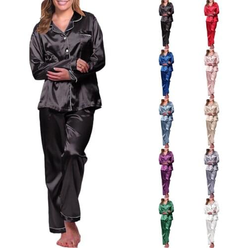Cooeverly Women's Silk Pajamas