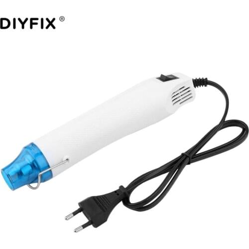 DIYFIX 220V Electric Hot Air Gun Heat Gun DIY Power Tool 300W High Temperature EU Plug Heat Gun with Supporting Seat