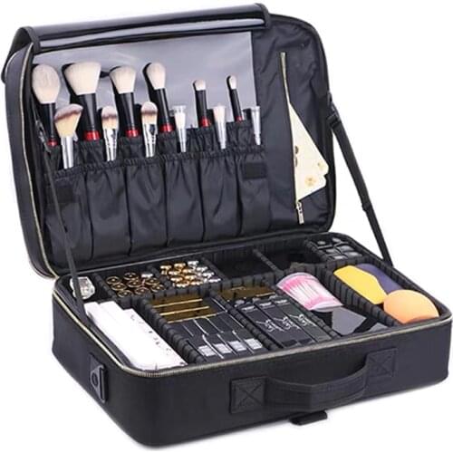 Travel Makeup Bag Professional Make Up Box Cosmetics Pouch Bags Beauty Case For Makeup Women Fashion Cosmetic Bag