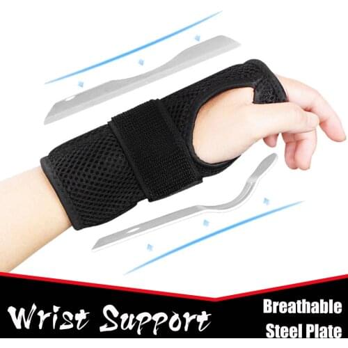 Breathable Wrist Brace Sprain Fracture Fixation Case Cover Support Steel Plate Inside