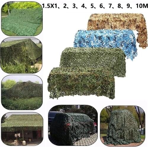 Simple Camouflage Net 1.5*1 2 3 4 5 M Camo Netting Blinds Great for Sunshade Camping Shooting Hunting Bulk Roll Decoration Party