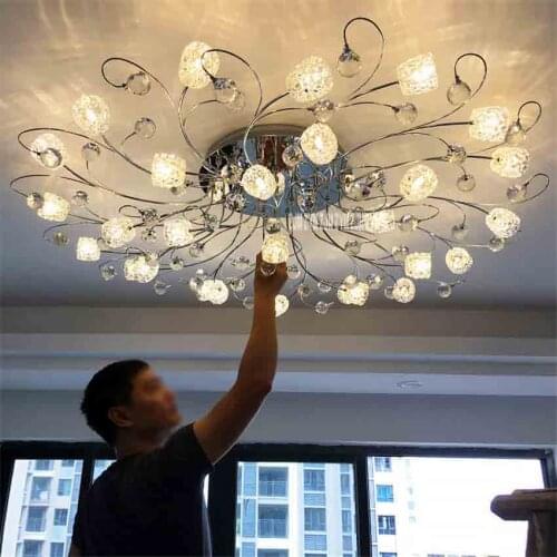 Creative Nordic Modern Minimalist Lamp MX8342-29 Crystal Remote Control G4 LED 5W*29 Lights Living Room Bedroom Ceiling Lights