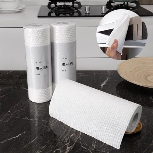 Kitchen Towel Disposable Dishwashing Towel Kitchen Cleaning Dishcloth Thickened Absorbent Non-woven Dishcloth Dry/wet Wash Towel