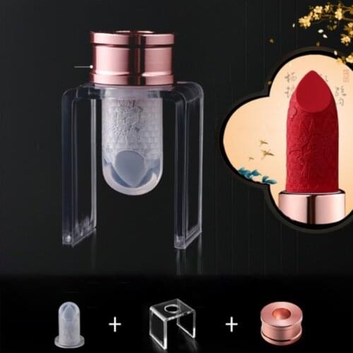 Hot Sales High Quality Easy Beauty Making Tool 3pcs/set Silicone Lipstick Mold Aluminum Ring Mould Holder DIY Crafts Tools