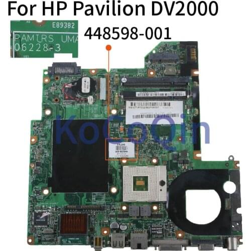 KoCoQin Laptop Motherboard For HP Compaq V3000 DV2000 Mainboard 448598-001 06228-3 965 DDR2
