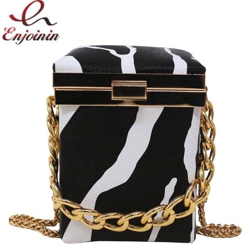 Animal pattern mini box design Crossbody Bag for Women 2020 Shoulder Chain Bag Purses and Handbags Ladies Party Pu Clutch Bag