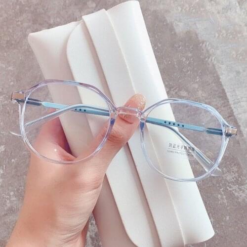 Blue Light Blocking Office Glasses Women Oversized Frame Anti-stress Decorative Glasses Computer Radiation Protection Eyewear