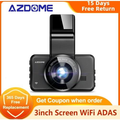 Original AZDOME M17 Dash Cam 3" IPS Screen ADAS Car Dash Camera WIFI DVR FHD 1080P Dashcam Night Vision 24H Parking Monitor