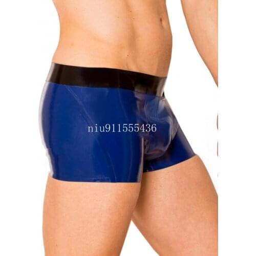 Sexy Natural Latex Underwear Boxer Shorts Briefs Handmade Men Short Pants(no zipper) kakegurui cosplay costume