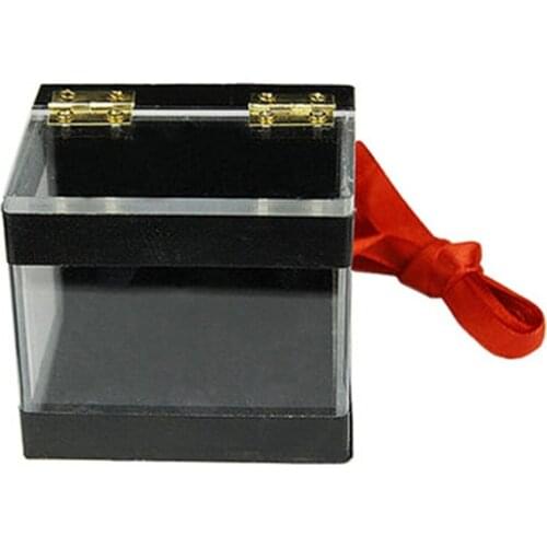 The Crystal Clear Switching Box Large Illussion Magic Tricks Amazing Close Up Magic Prediction Box Magic Accessories Gimmick