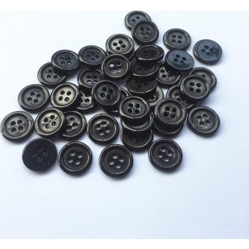 100pcs 12.5mm Black White Clothing Round Button 4 Holes Flatback Resin Buttons DIY Handmade Sewing Scrapbooking Accessories