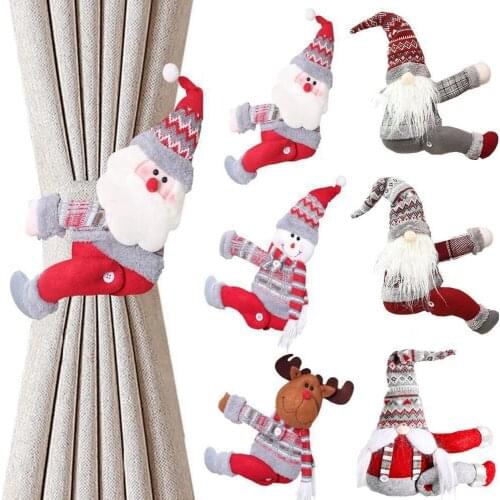 Christmas Santa Curtain Buckle Christmas Decoration for Home Christmas Ornaments Xmas Natal Navidad 2020 Happy New Year 2021