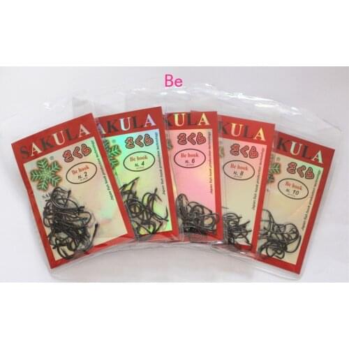 SAKULA (20 pieces/pack) Teflon Coating Be Carp Fishing Hook High Carbon Steel Black Barbed Japanese technology