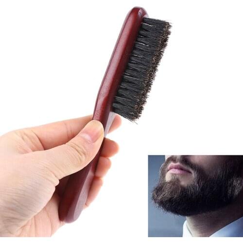 Men Boar Bristles Cleaning Beard Grooming Brush Barber Hair Comb Shaving Tools New