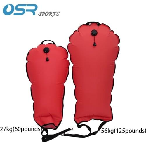 Scuba Diving lift bag with over pressure exhaust valve inflated by 2nd stage 60pounds and 125pounds