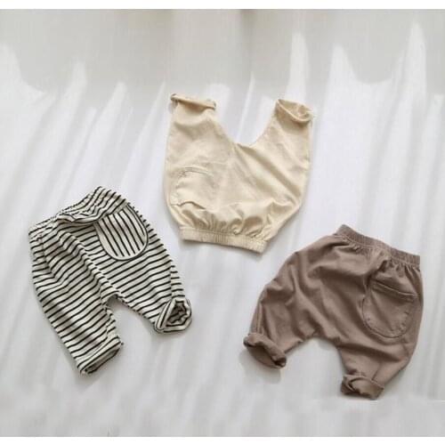 2020 Spring Baby Girls Kids Pants Stripe Casual PP Trousers Infants Children Clothes Wear Princess Long Pant
