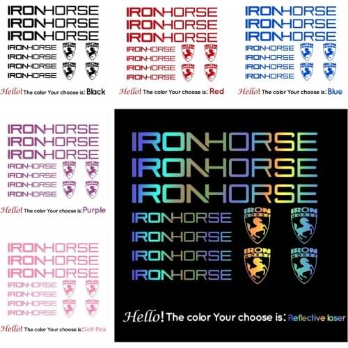 Compatible Iron-Horse bmx Vinyl Decal Stickers Sheet Bike Frame Cycles Cycling Mtb