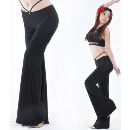 Women Lady crystal Harem modal solid Long Pants Belly Dance Boho Wide Trousers trouser with belt
