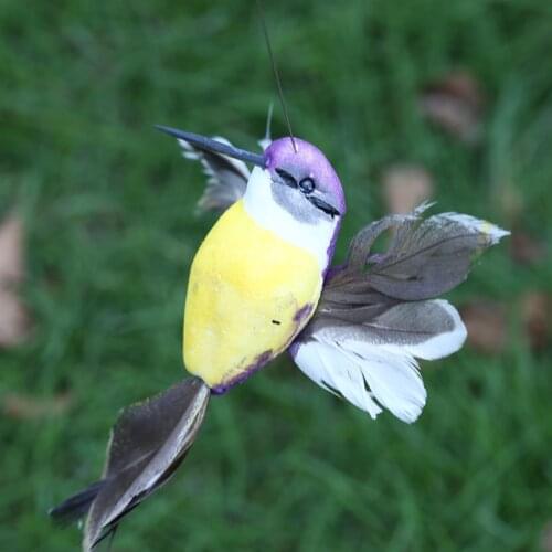 1Set Solar Powered Flying Fluttering Bird Butterfly Flower Yard Garden Ornament Decor For potting And Flower Beds